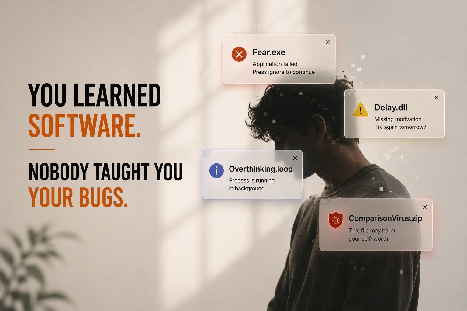 You learned software. Nobody taught you your bugs.